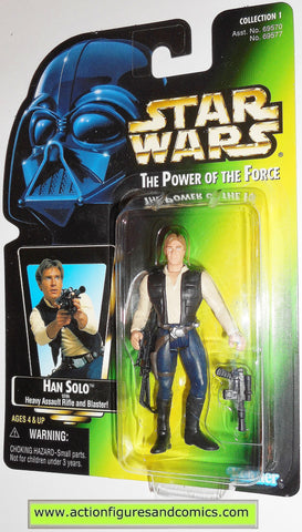 star wars action figures HAN SOLO green PHOTO card power of the force MOC