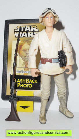 star wars action figures LUKE SKYWALKER 1998 flashback card power of the force potf