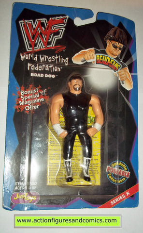 Wrestling WWF action figures ROAD DOGG JESSE JAMES bend-ems justoys moc mip mib