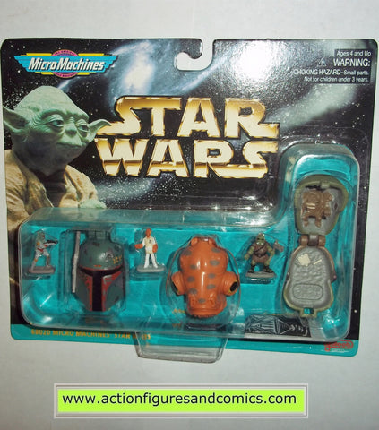 star wars micro machines BOBA FETT HEAD ADMIRAL ACKBAR GAMORREAN GUARD galoob hasbro toys moc mip mib