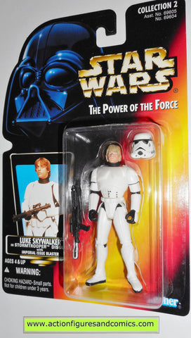 star wars action figures LUKE SKYWALKER STORMTROOPER power of the force .00 hasbro toys moc