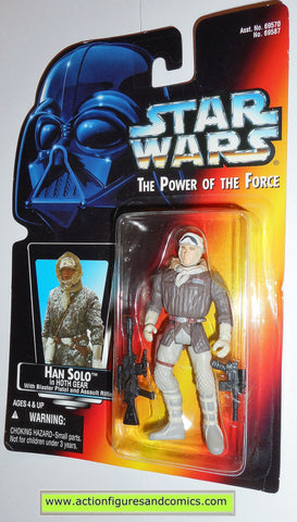 star wars action figures HAN SOLO HOTH GEAR closed hand power of the force toys moc