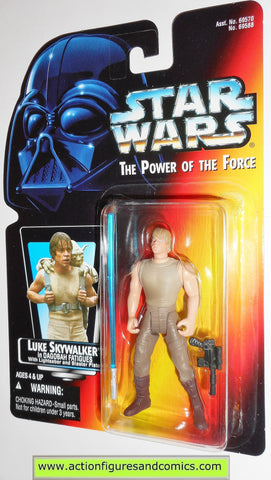 star wars action figures LUKE SKYWALKER DAGOBAH long saber power of the force hasbro toys moc mip mib