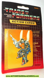 Transformers action cards INSECTICON KICKBACK grasshopper insect bug trading card 1985