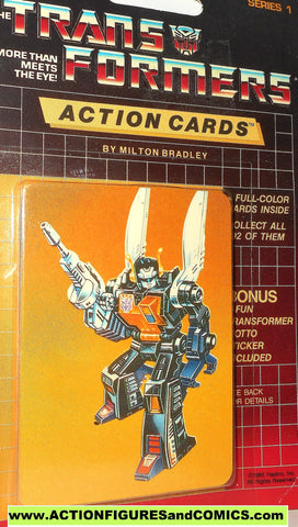 Transformers action cards INSECTICON KICKBACK grasshopper insect bug trading card 1985