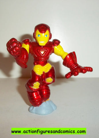 Marvel Super Hero Squad IRON MAN complete yellow red BLAST OFF movie 2 pvc action figures
