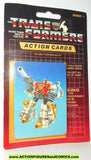 Transformers action cards DINOBOT SLUDGE Brontosaurus dinosaur trading card 1985