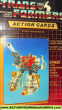 Transformers action cards DINOBOT SLUDGE Brontosaurus dinosaur trading card 1985