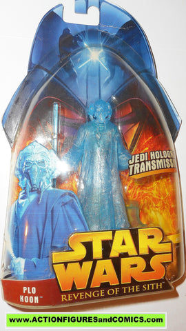 star wars action figures PLO KOON hologram holographic 2005 revenge of the sith moc