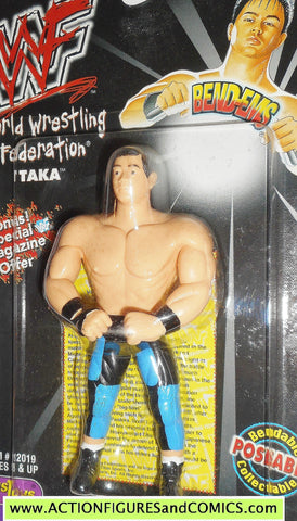 Wrestling WWF action figures TAKA 1998 bend-ems justoys VIII WWE moc