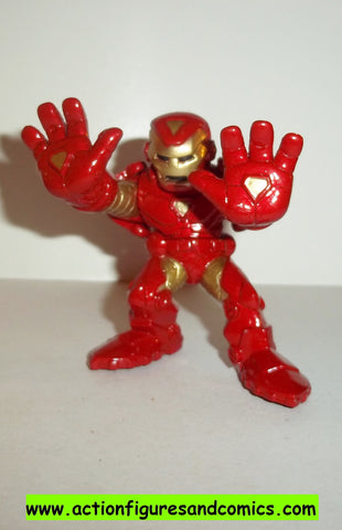 Marvel Super Hero Squad IRON MAN complete gold red both arms out pvc action figures
