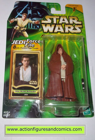 star wars action figures OBI WAN KENOBI jedi 2000 power of the jedi hasbro toys moc mip mib