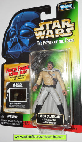 star wars action figures LANDO CALRISSIAN general .01 1998 power of the force hasbro toys moc