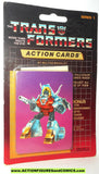 Transformers action cards DINOBOT SLAG triceratops dinosaur trading card 1985