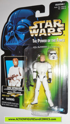 star wars action figures LUKE SKYWALKER STORMTROOPER power of the force 1997 moc PHOTO