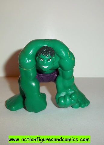 Marvel Super Hero Squad HULK complete dark green purple shorts arms down pvc action figures