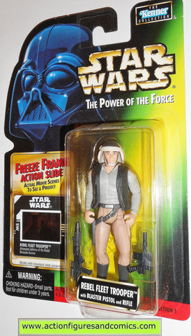 star wars action figures REBEL FLEET TROOPER .02 freeze frame power of the force toys moc 000