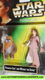 star wars action figures PRINCESS LEIA WICKET EWOK .01 gold back power of the force moc