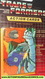 Transformers action cards 124 HUFFER BRAWN autobot rescue trading card 1985