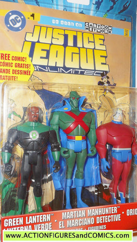 justice league unlimited GREEN LANTERN MARTIAN MANHUNTER ORION 3 pack moc action figures