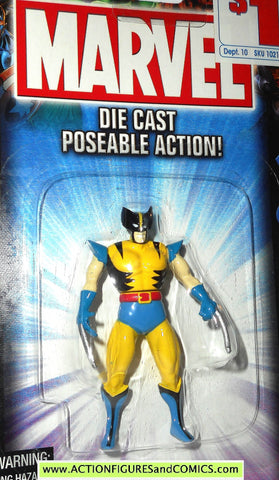 Marvel die cast WOLVERINE yellow poseable action figure 2002 toybiz x-men universe moc