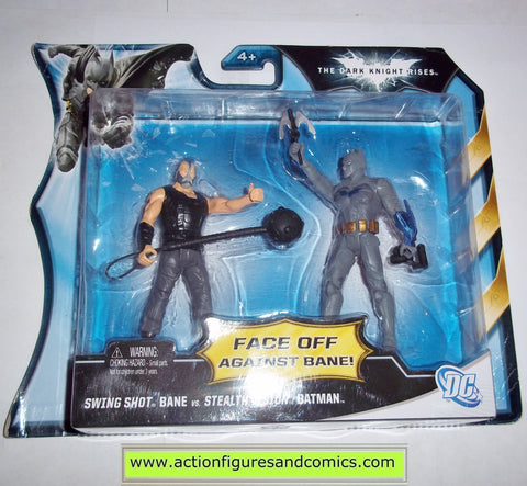 dc universe batman dark knight rises BANE vs STEALTH VISION swing shot infinite heroes mattel toys movie action figures