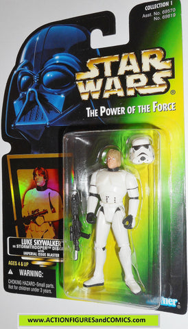 star wars action figures LUKE SKYWALKER STORMTROOPER power of the force 02 1997 moc