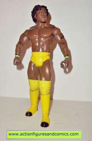 Wrestling WWE action figures KOFI KINGSTON ruthless aggression jakks pacific toys wwf wcw