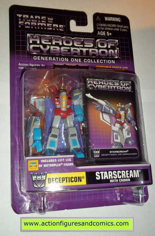 Transformers pvc STARSCREAM with crown heroes of cybertron hoc hasbro toys action figures moc mip mib