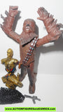star wars action figures CHEWBACCA & C-3PO cloud city capture 2002 saga aotc
