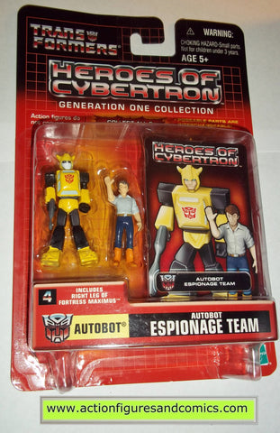 Transformers pvc BUMBLEBEE & SPIKE Espionage team heroes of cybertron hoc hasbro toys action figures moc mip mib