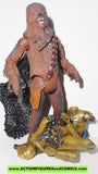 star wars action figures CHEWBACCA & C-3PO cloud city capture 2002 saga aotc