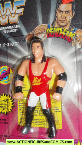 Wrestling WWF action figures 1 2 3 KID 1995 bend-ems justoys WWE moc