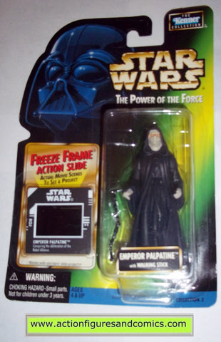 star wars action figures EMPEROR PALPATINE freeze frame 1998 power of the force hasbro toys moc mip mib