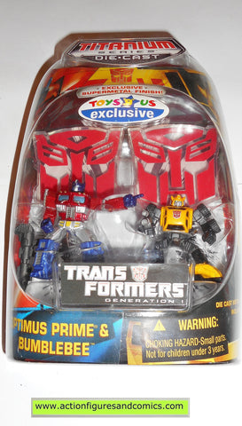 Transformers Titanium OPTIMUS PRIME BUMBLEBEE supermetal TRU hasbro toys action figures moc mib mip