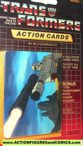 Transformers action cards MEGATRON aiming cannon trading card 1985