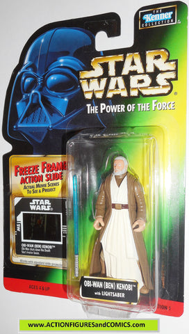 star wars action figures BEN OBI WAN KENOBI freeze frame power of the force 1998 moc