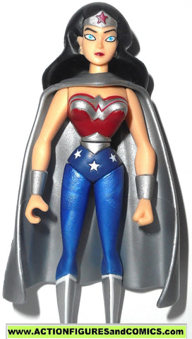 justice league unlimited WONDER WOMAN SILVER cape dc universe matte action figures