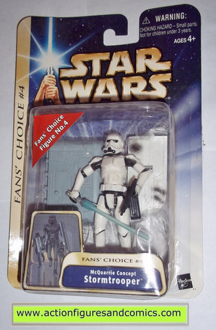 star wars action figures STORMTROOPER mcquarrie concept 2003 Attack of the clones saga movie hasbro toys moc mip mib