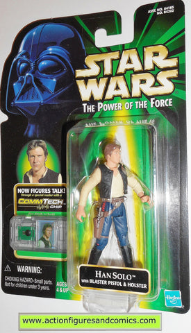 star wars action figures HAN SOLO COMMTECH small bubble power of the force 1998 toys moc