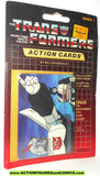 Transformers action cards PROWL JAZZ pointing autobot trading card 1985