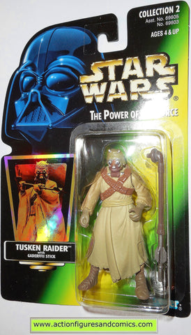 star wars action figures TUSKEN RAIDER green hologram .01 power of the force moc