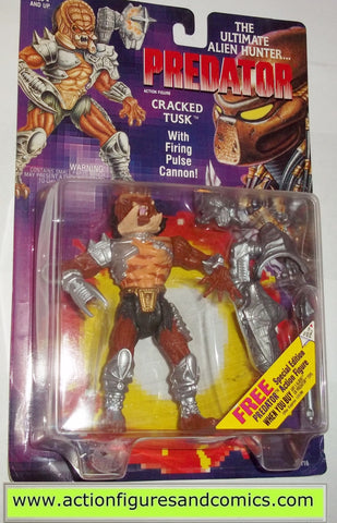 aliens vs predator kenner CRACKED TUSK PREDATOR 1994 movie moc mip mib action figures toys