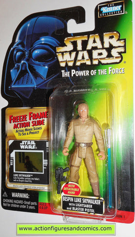 star wars action figures LUKE SKYWALKER BESPIN .00 ERROR card power of the force moc