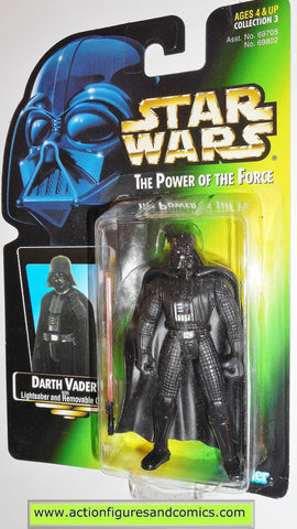 star wars action figures DARTH VADER green card power of the force 1997 hasbro toys moc mip mib