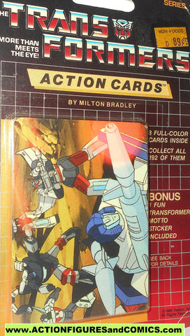 Transformers action cards AUTOBOT BATTLE mirage wheeljack trading card 1985