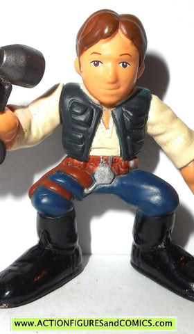 star wars galactic heroes HAN SOLO Brown belt New Hope hasbro pvc