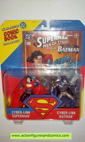 Superman Man of Steel CYBER LINK BATMAN 2 pack kenner toys action figures moc mip mib