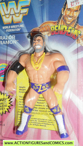 Wrestling WWF action figures RAZOR RAMON 1994 bend-ems justoys moc