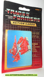 Transformers action cards WARPATH army tank autobot trading card 1985